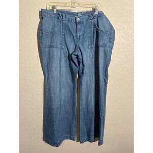 Old Navy Jeans Womens Size 16 blue The Diva Womens Wide-Leg Denim